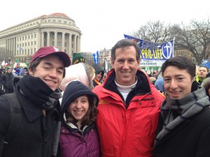 At the March for Life 2013 with Fordham University students. 