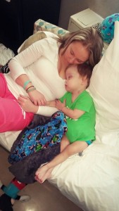 Easton and his mom getting some rest.