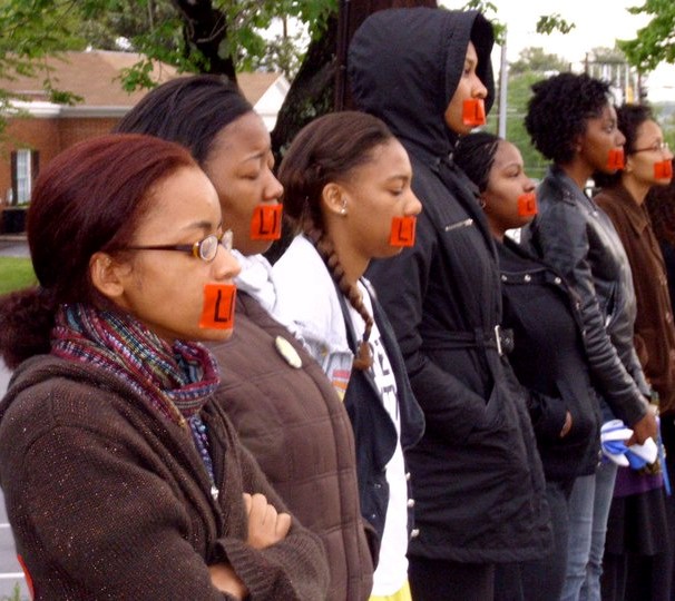 Black women praying for life outside abortion clinic