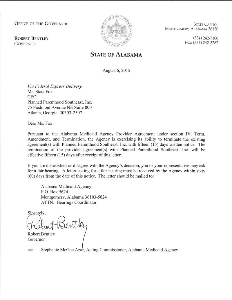 http://yellowhammernews.com/faithandculture/breaking-bentley-terminates-alabamas-medicaid-contract-with-planned-parenthood/