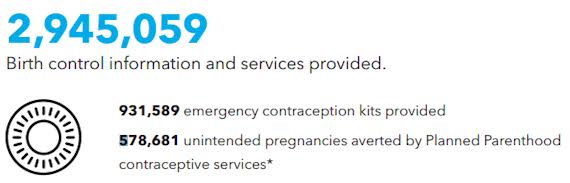 Screenshot of Planned Parenthood Annual Report 2014-2015.