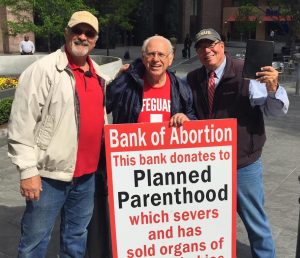John Pisciotta and Flip Benham Protest BOA for Support of Planned Parenthood