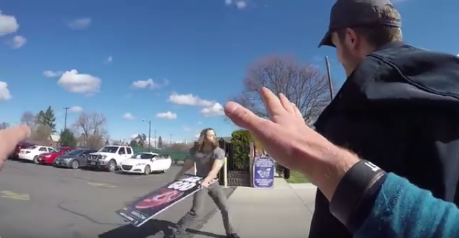 Post abortive man throws abolitionist sign abortion prolife 4