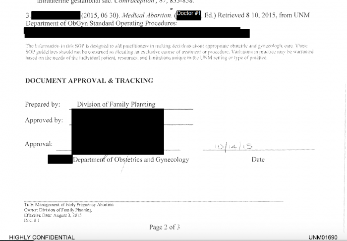 Redacted information from House Select Panel, referencing Doctor #1.