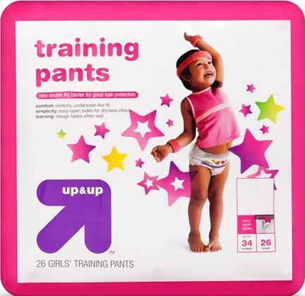 Target up & up training pants with Kayella.